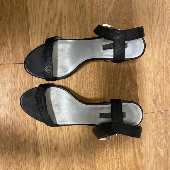 Lucite Heel Black Strappy Heel - Picture 2 of 3